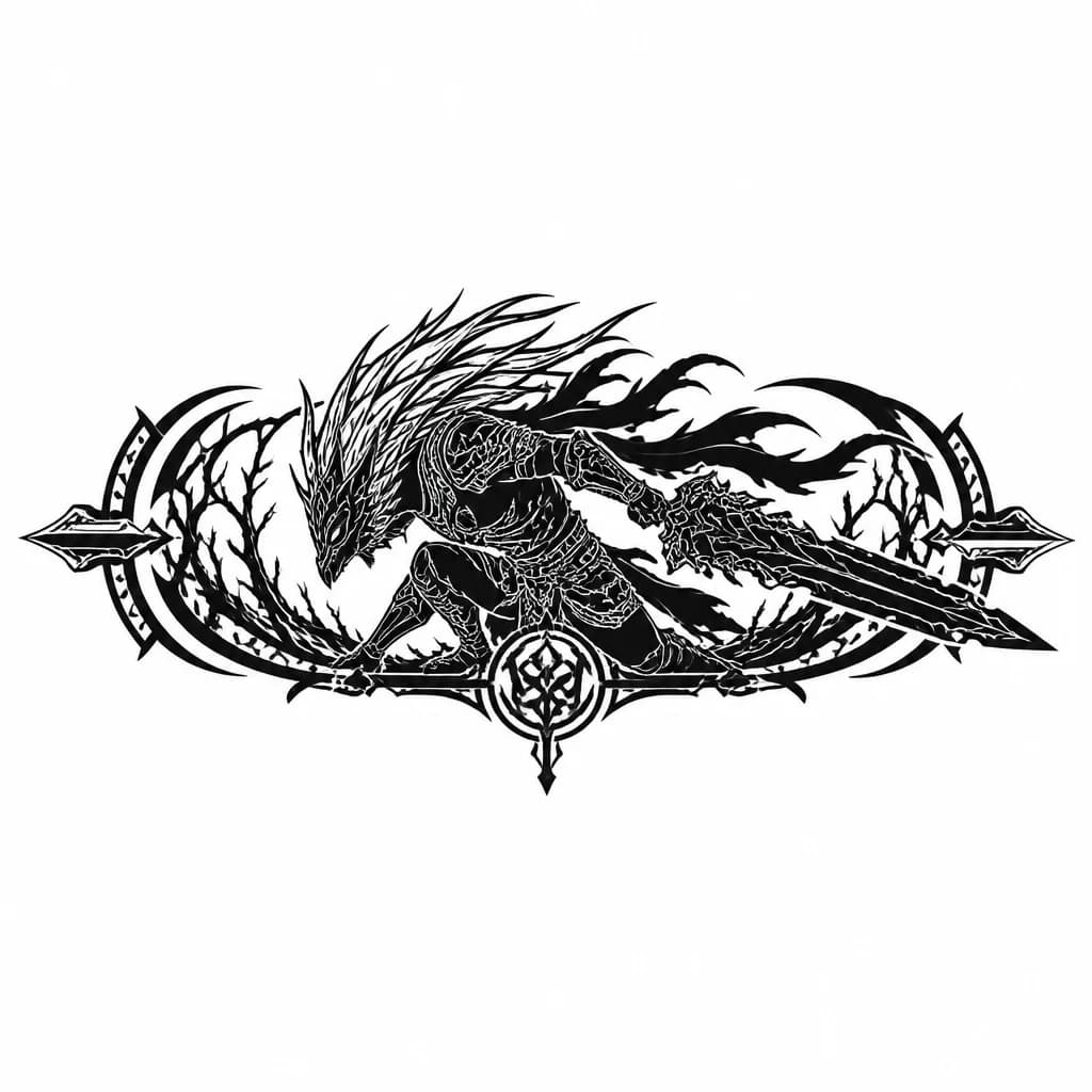 Тату эскиз:  Маления из игры Elden Ring 