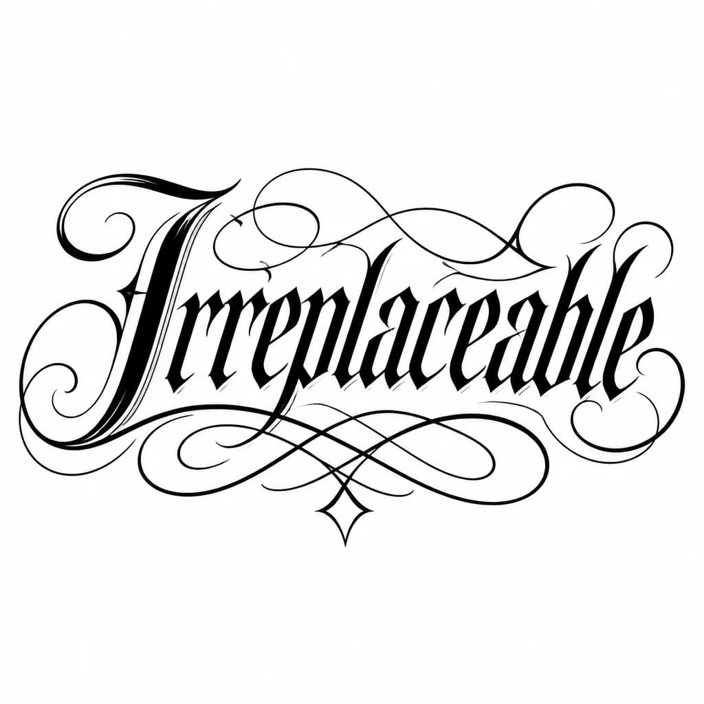 Тату эскиз: это каллиграфия 