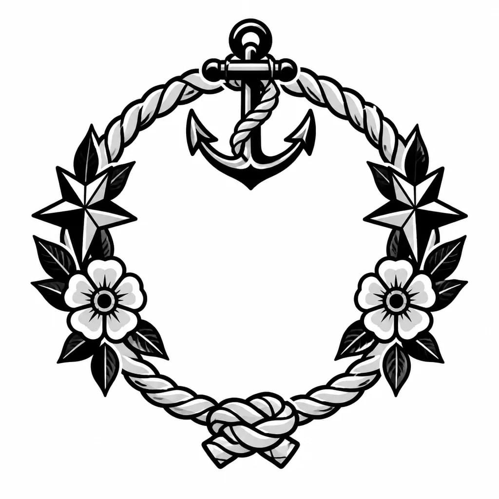 Тату эскиз: Тату в стиле blackwork в форме кольца на руку