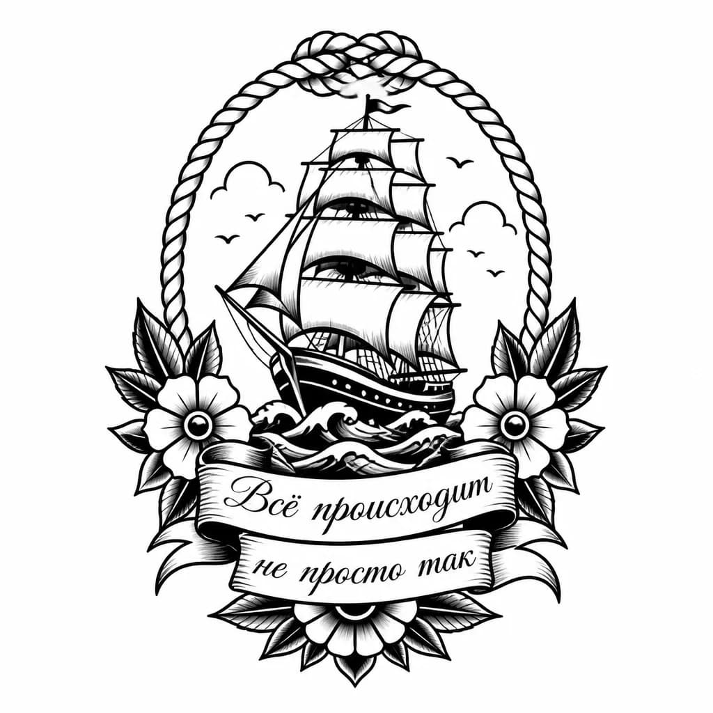 Тату эскиз: На французском языке, надпись нежным красивым шрифтом 