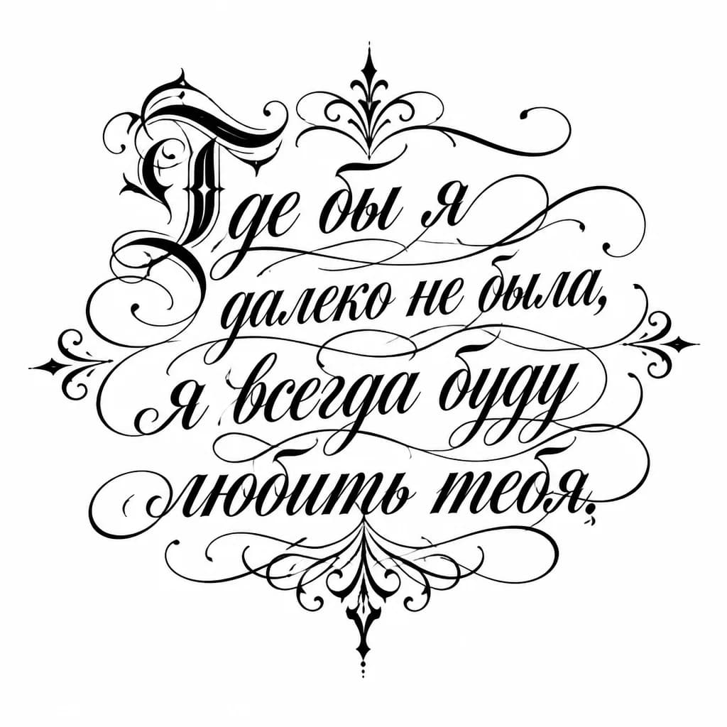 Тату эскиз: Надпись