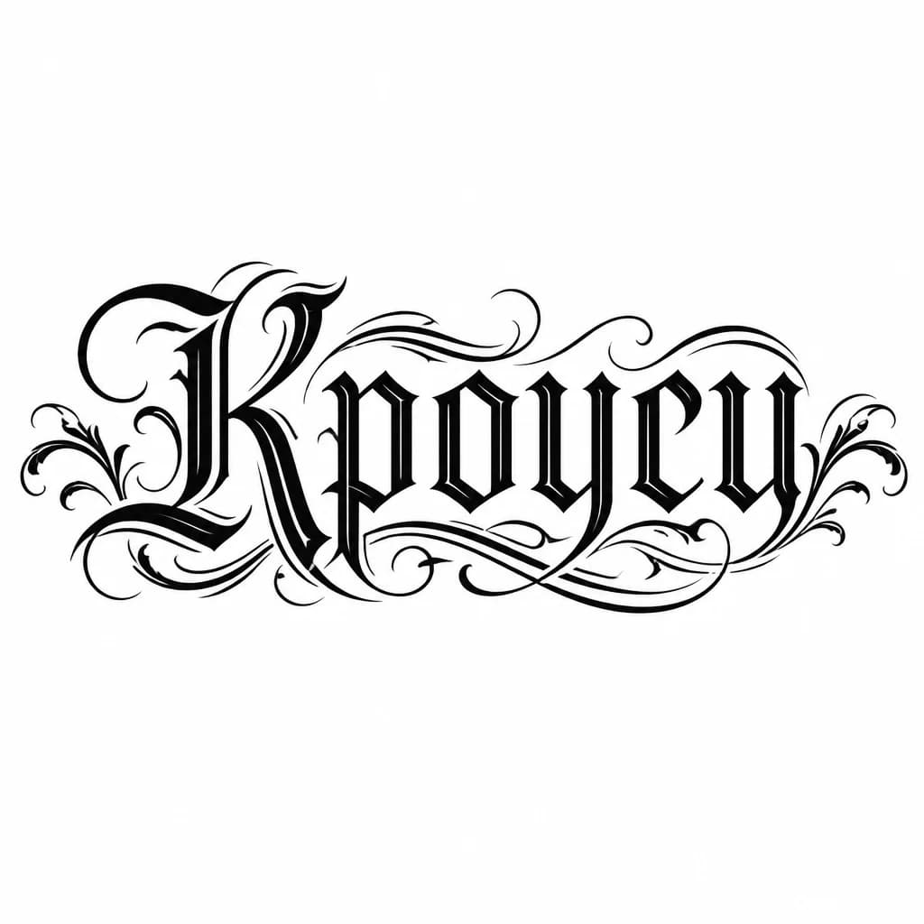 Тату эскиз: Тату с надписью Кроуси