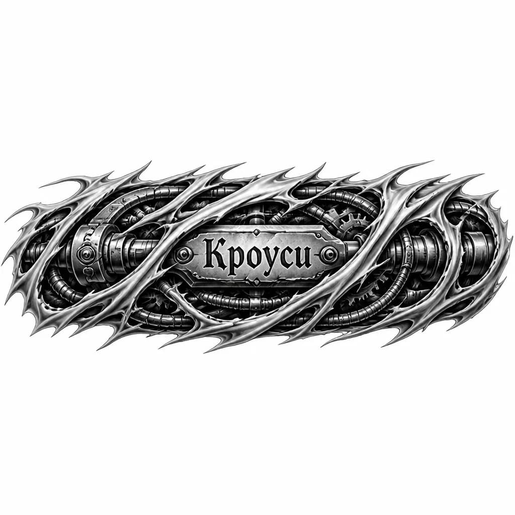 Тату эскиз: Тату с надписью Кроуси
