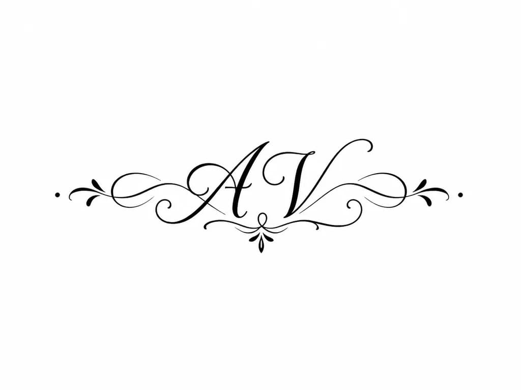 Тату эскиз: A&V