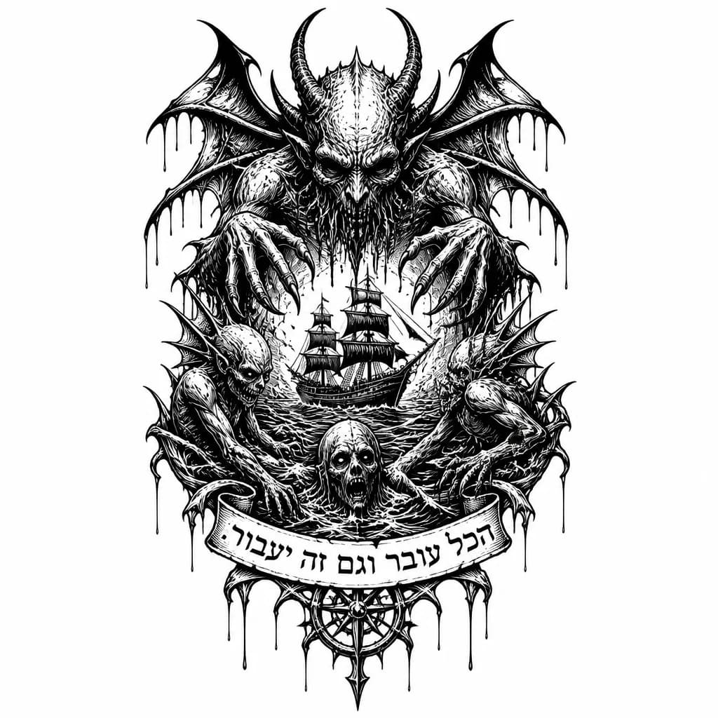 Тату эскиз: Море