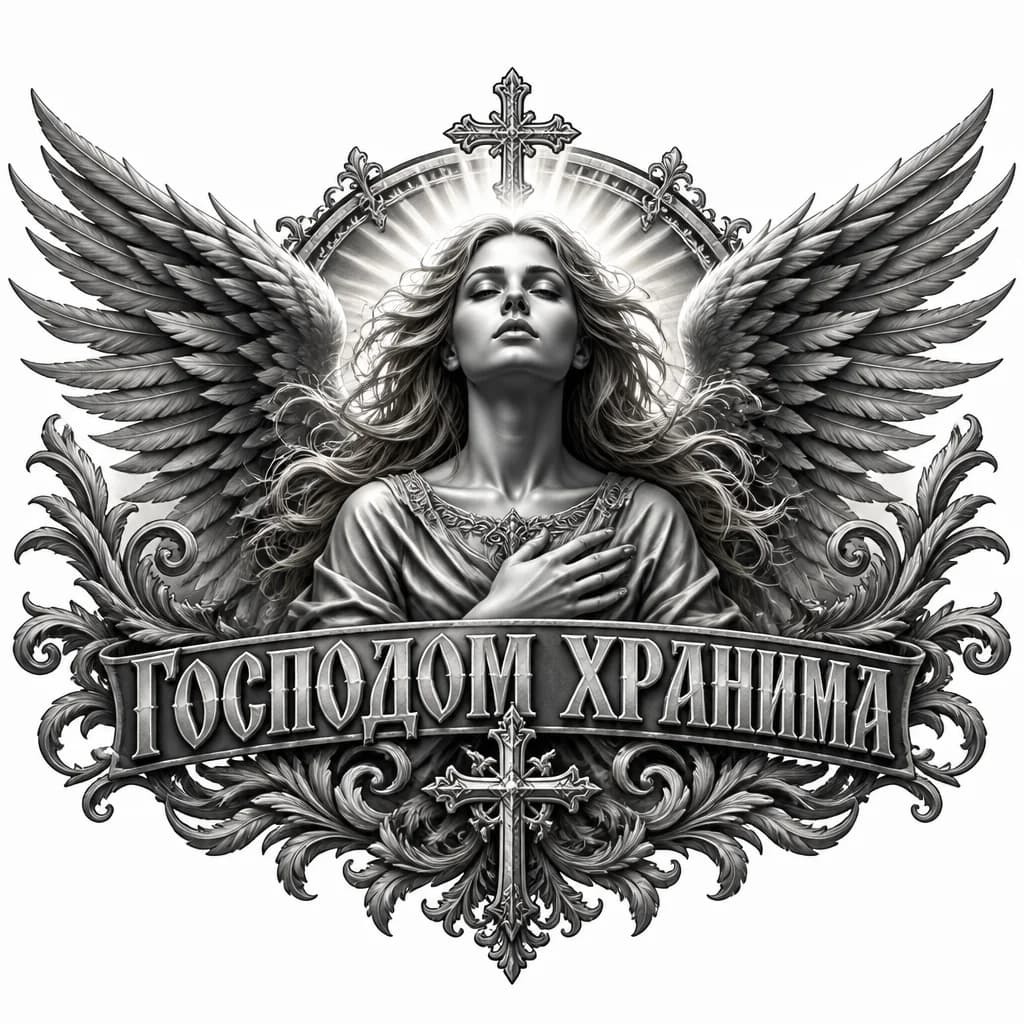 Тату эскиз: Красивый шрифт, который написан прописными буквами