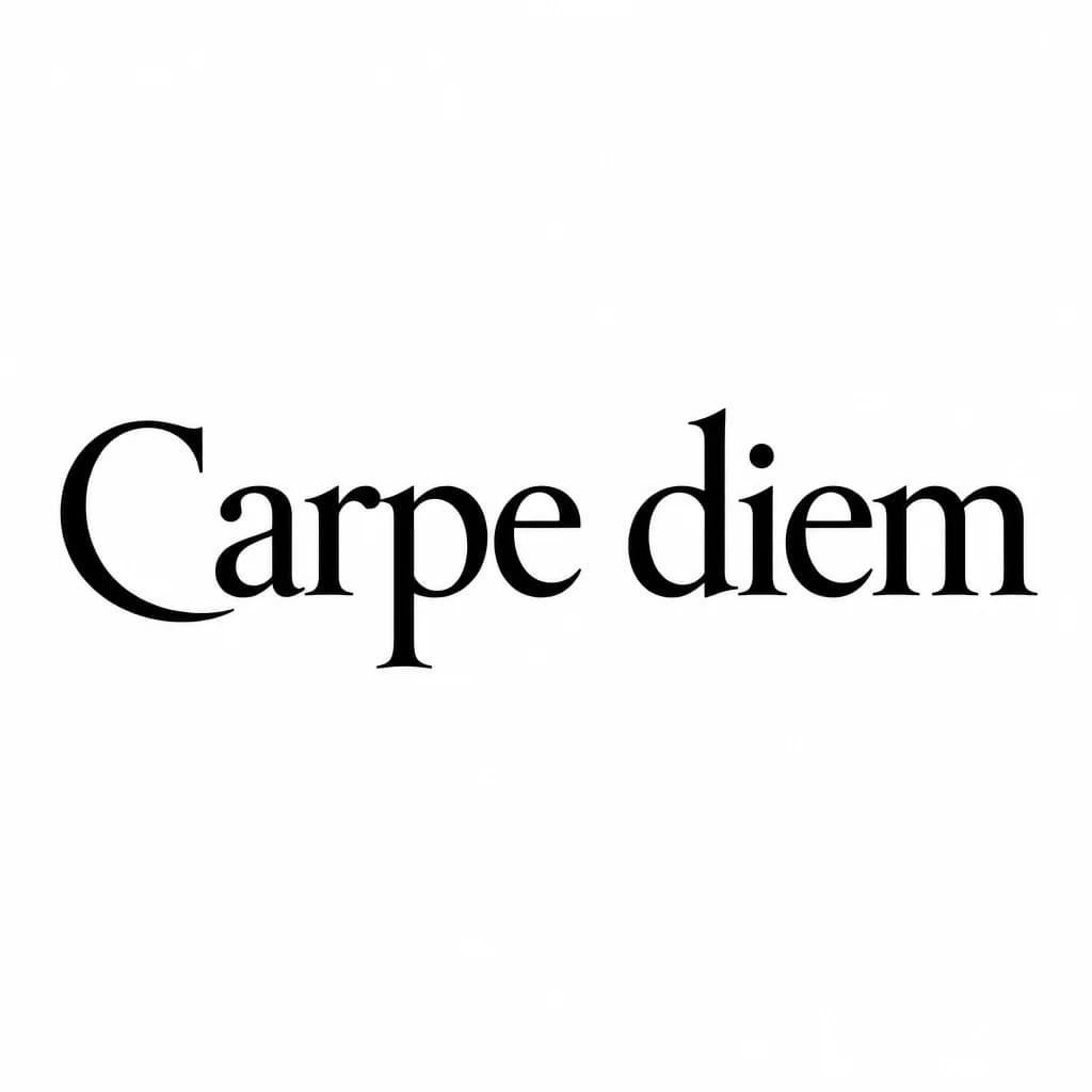 Тату эскиз: Font: Carpe diem (classic serif)