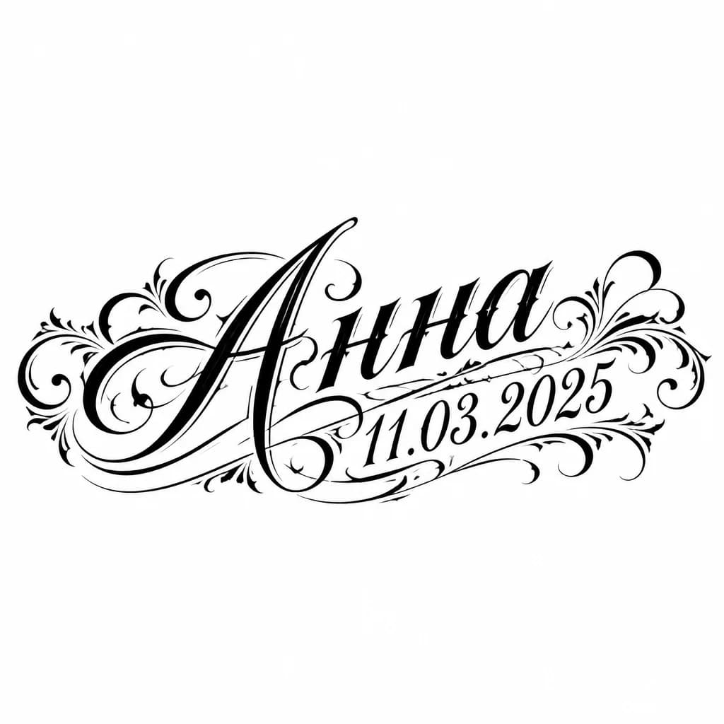 Тату эскиз: Дочь Анна 11.03.2025