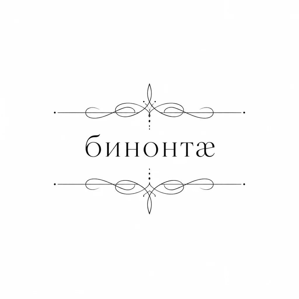 Тату эскиз: Хочу тату с красивым ширифтом со словом бинонтæ