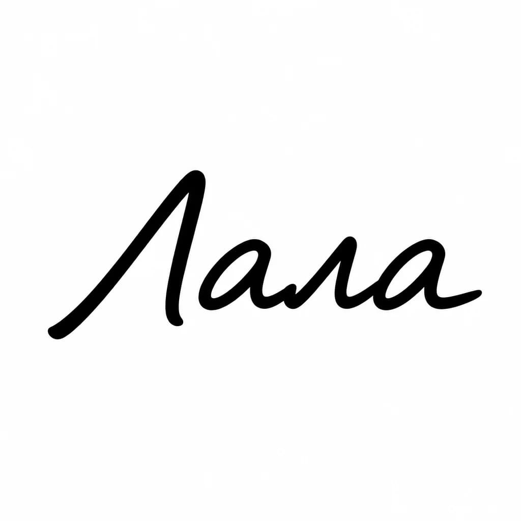 Тату эскиз: Font: Лала (casual handwritten)