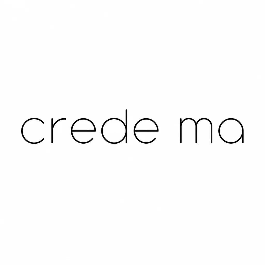 Тату эскиз: Font: crede ma (minimalist thin sans-serif)