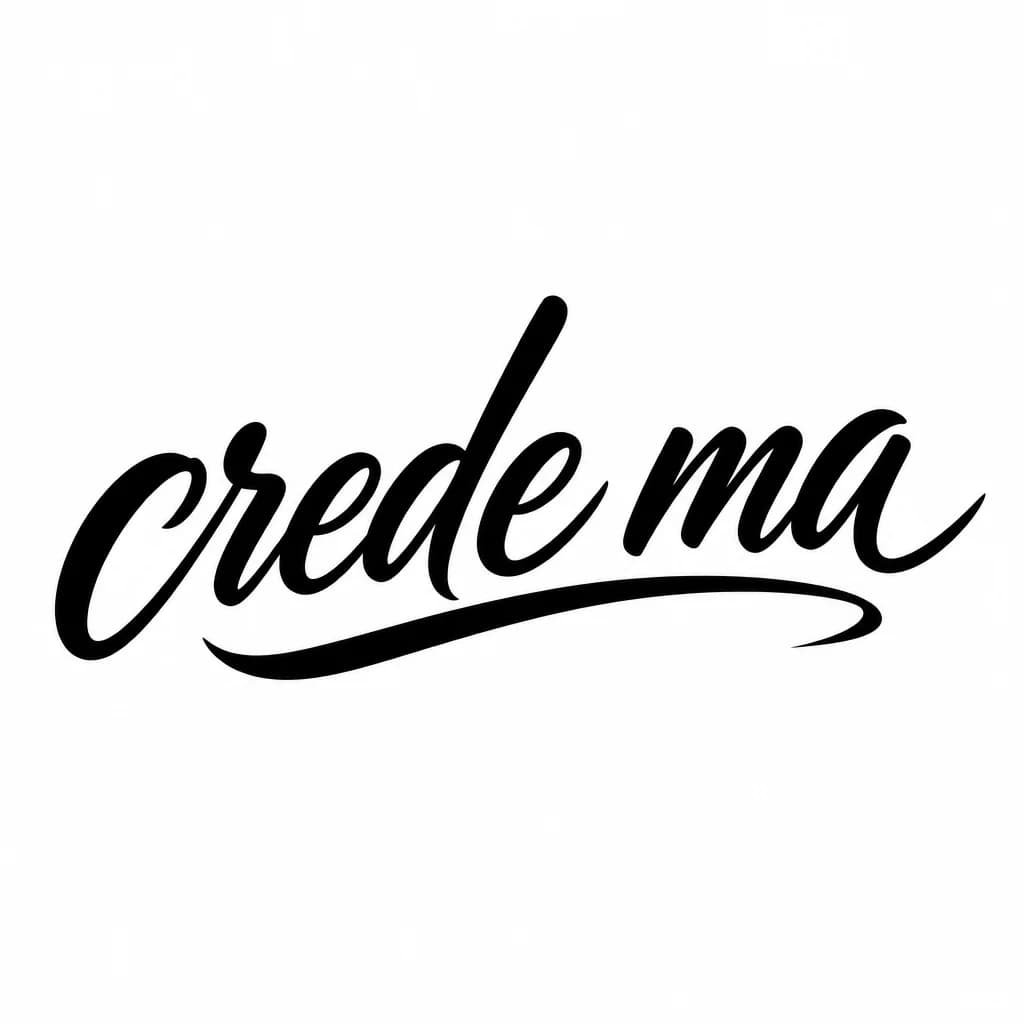 Тату эскиз: Font: crede ma (flowing brush script)