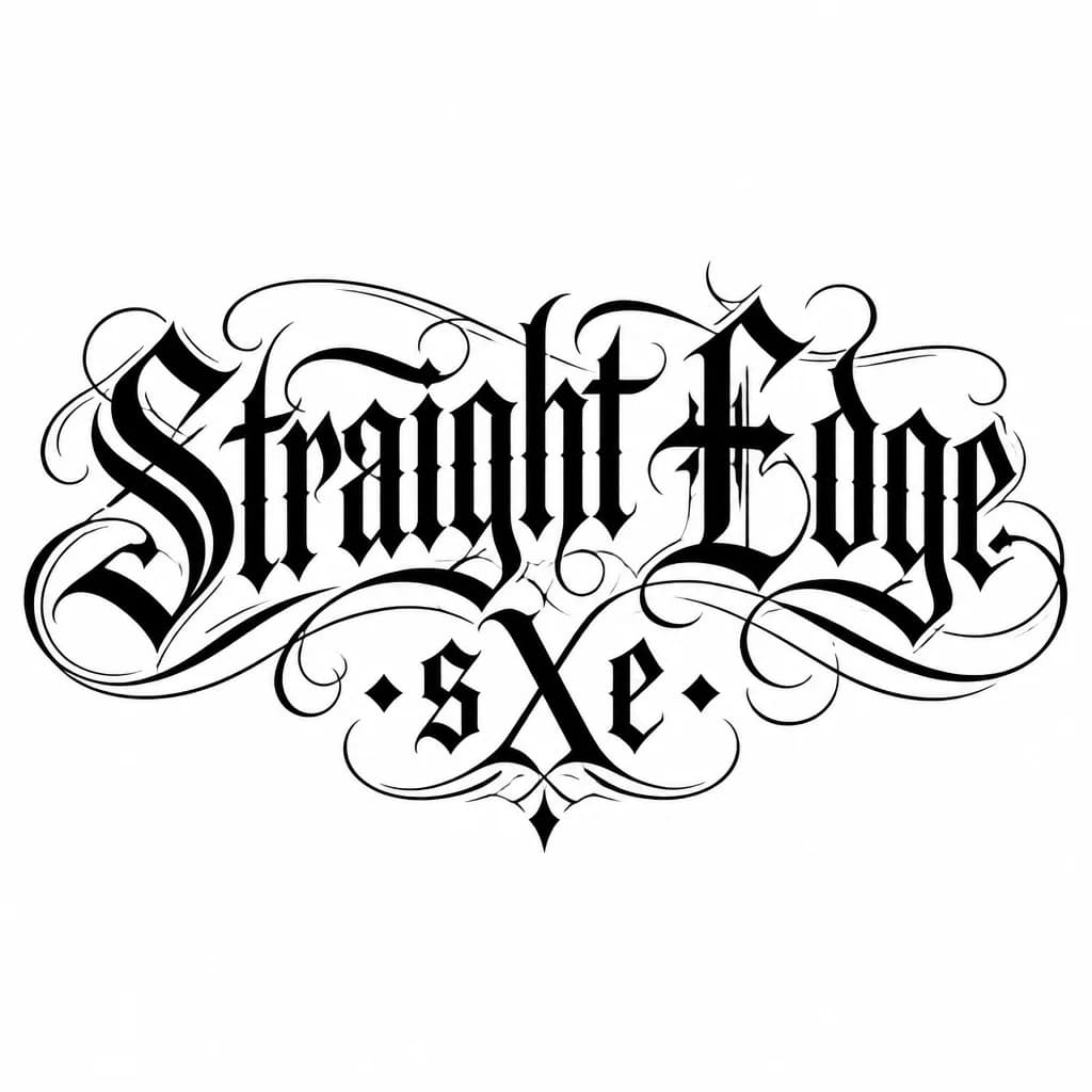 Тату эскиз: Straight Edge 
XXX
sXe