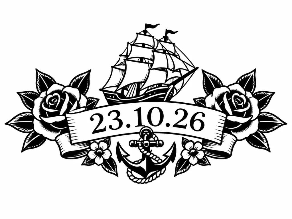 Тату эскиз: Красиво написать римским цифрами 23.10.26