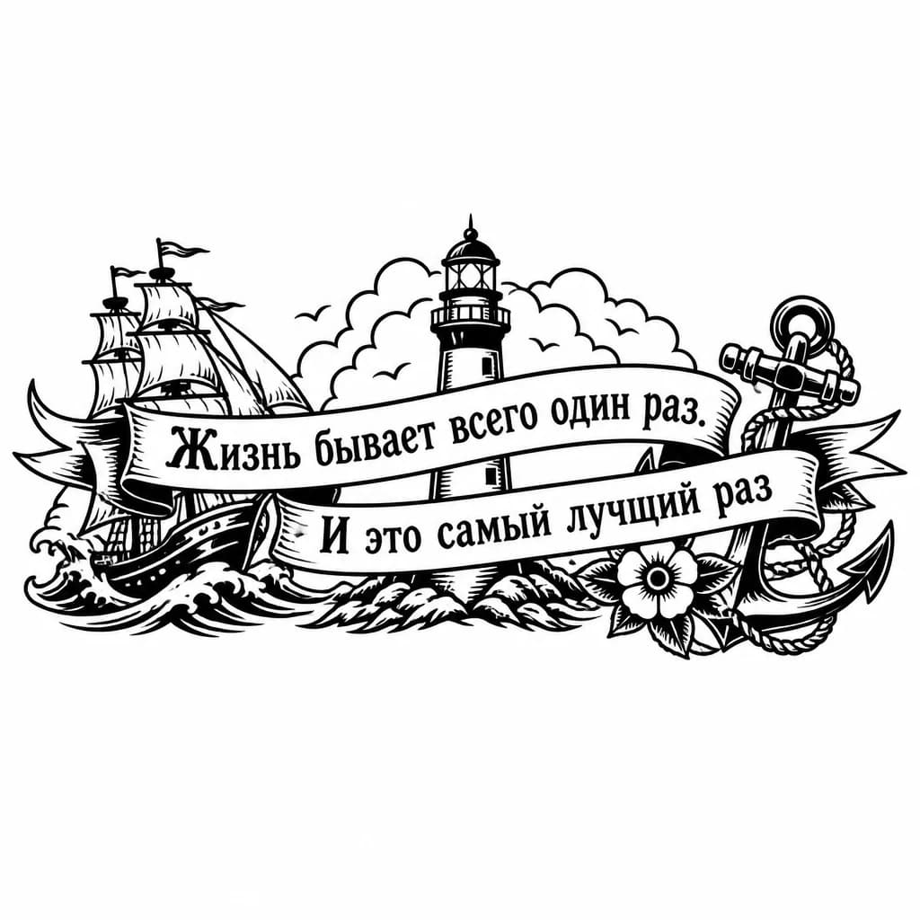 Тату эскиз: Надпись 