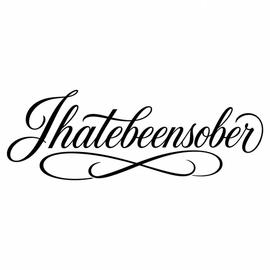Тату эскиз: Font: Ihatebeensober  (elegant cursive script)