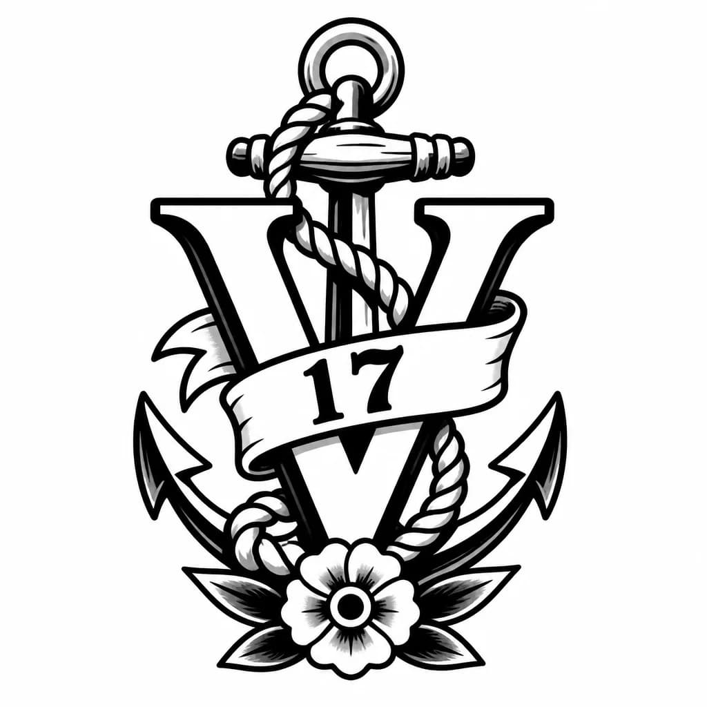 Тату эскиз: V 17