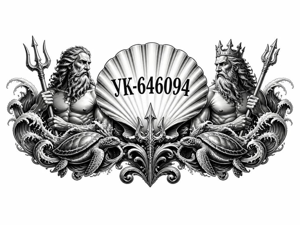 Тату эскиз:  сво с номером житона  в виде гильзы