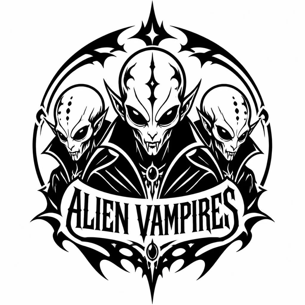 Тату эскиз: Alien Vampires group logo