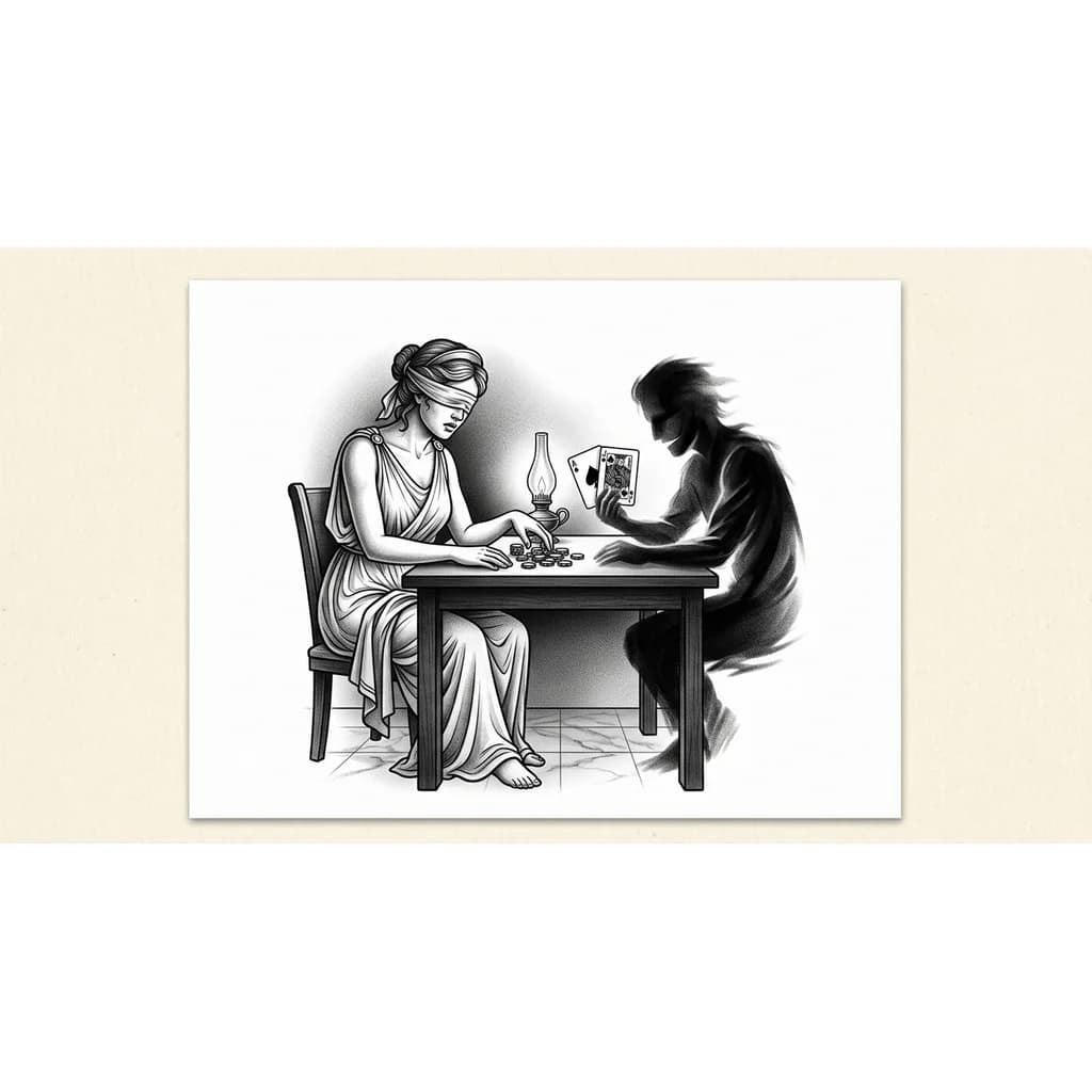 Тату эскиз: Сделать эскиз для татуировки на ногу
изобразить Фемиду которая играет с тенью в карты на раздевание и проигрывает , у тени на руках Блэк Джек . С Фемиды сползает повязка правосудия , одна грудь обнажена . Красивое современное тату