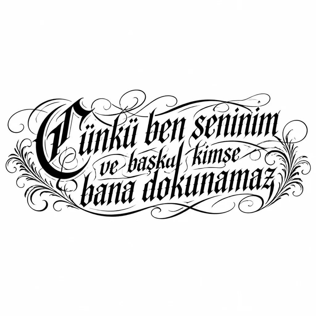 Тату эскиз: Эскиз тату красивым шрифтом