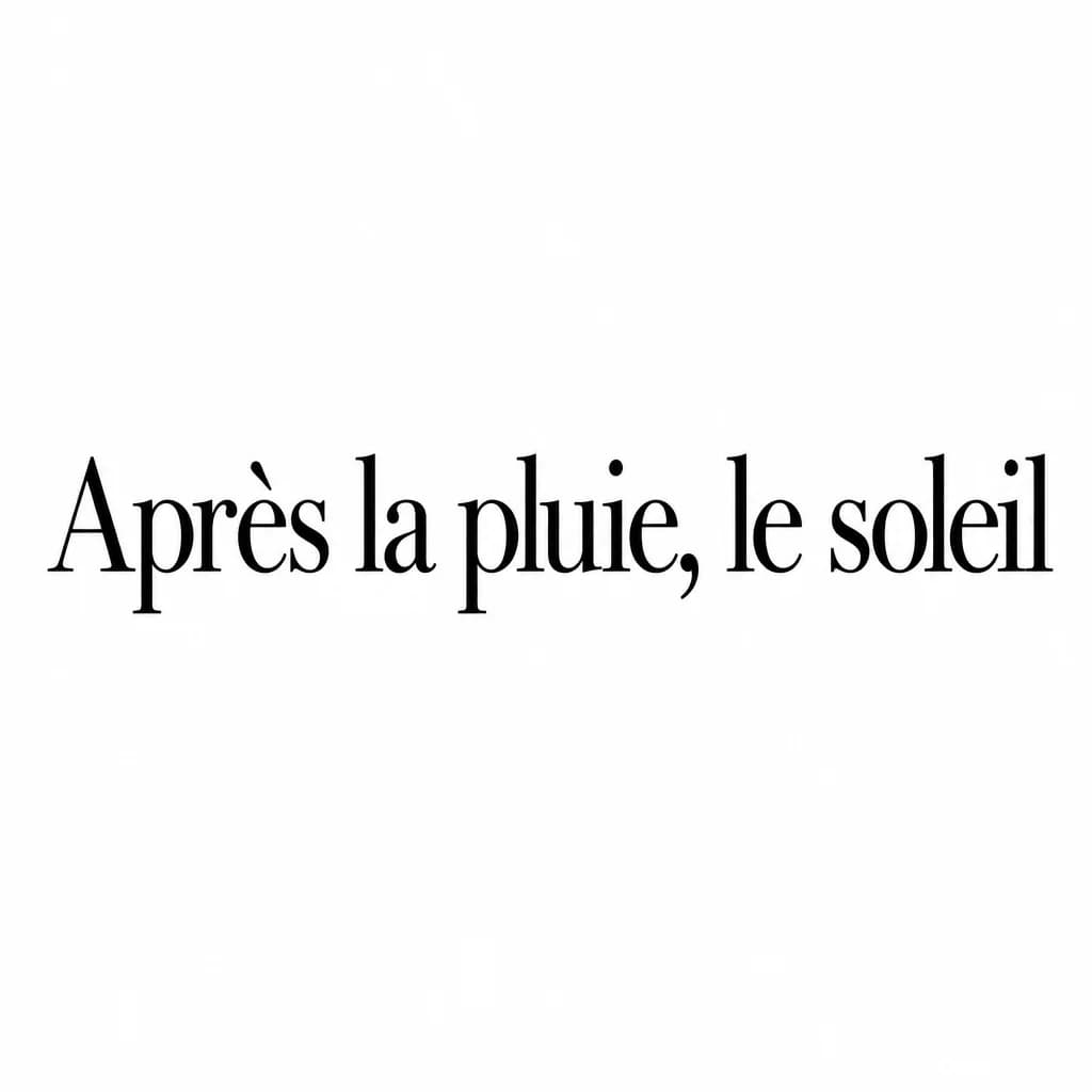 Тату эскиз: Font: Après la pluie, le soleil (classic serif)