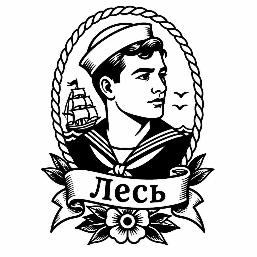 Тату эскиз: Лесь
