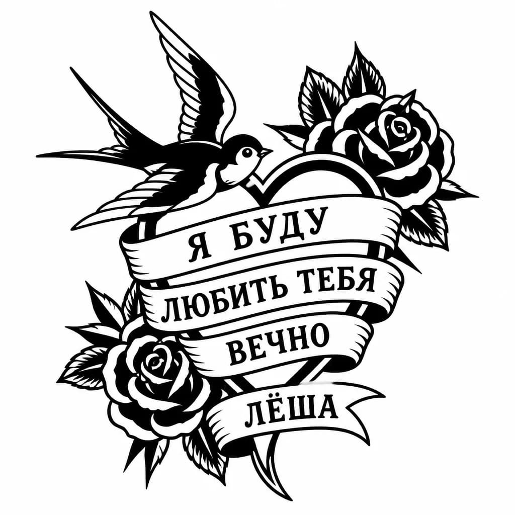 Тату эскиз: Она должна быть эстетичной и на другом языке, на арабском либо латыни 