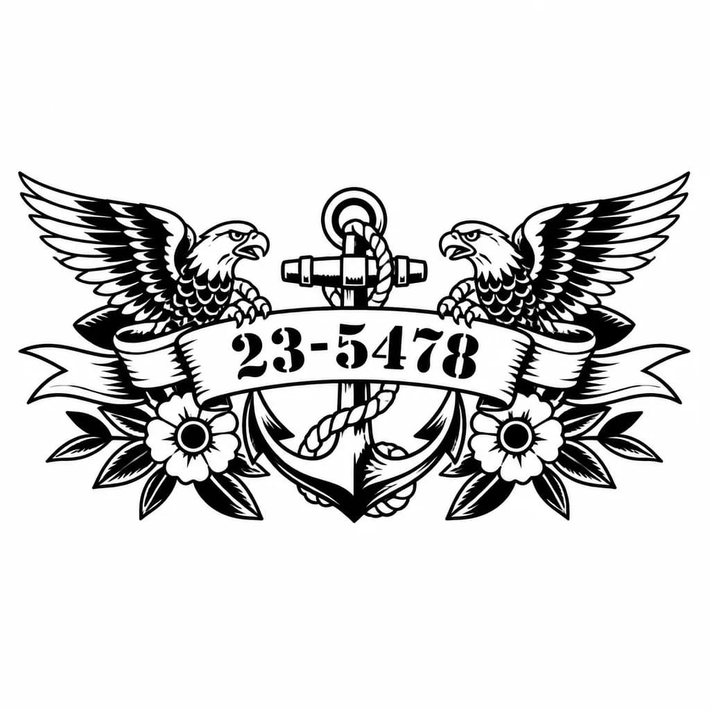 Тату эскиз: Сделай эскиз татуировки для военнослужащего с личным номером