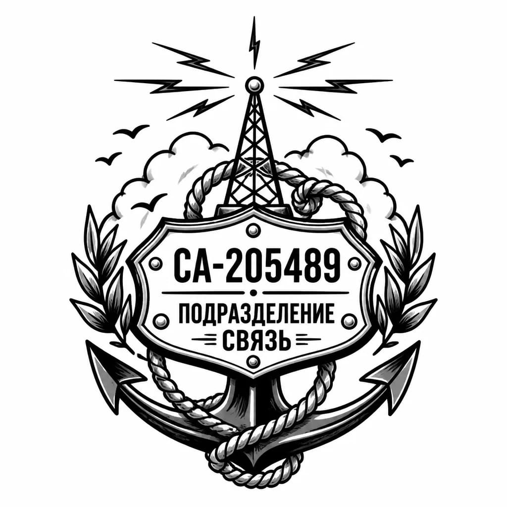 Тату эскиз: Создай тату с номером жетона СА-205489 ПОДРАЗДЕЛЕНИЕ СВЯЗЬ ДЛЯ ЖЕНЫ
