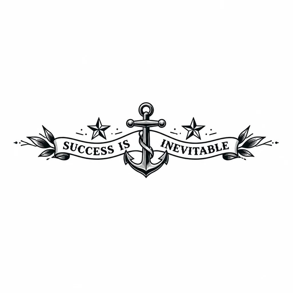 Тату эскиз: Success is inevitable