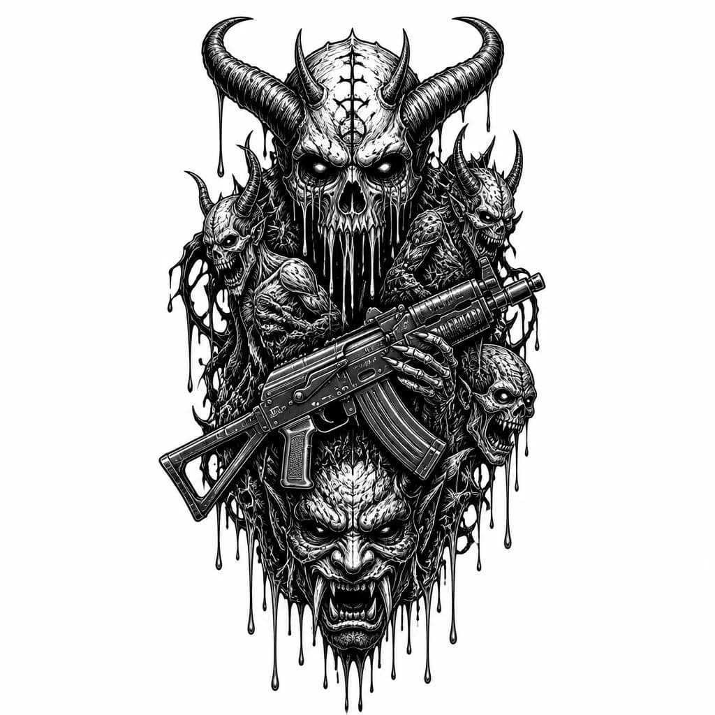 Тату эскиз: акс 74у