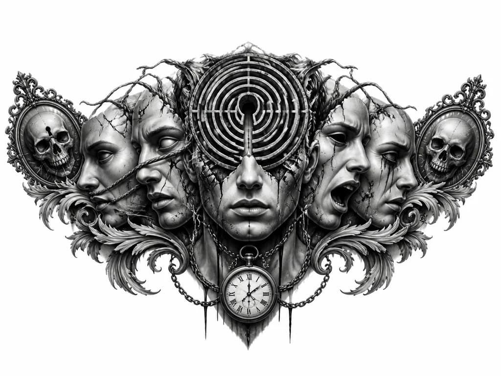 Тату эскиз: mental disorder