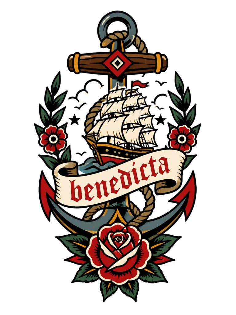 Тату эскиз: Хочу надпись: benedicta.
В стиле Картье.
Красного цвета.