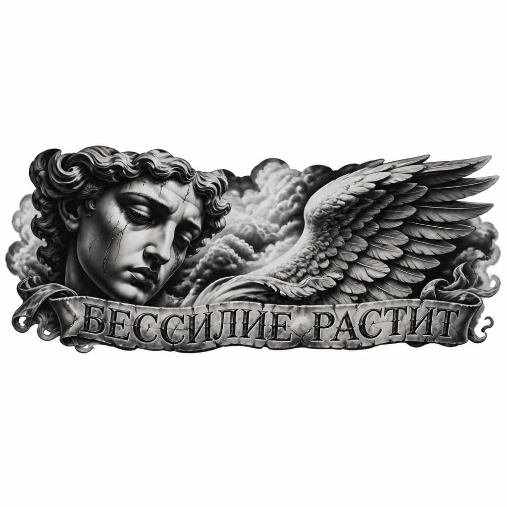 Тату эскиз: Тату на внутренней стороне предплечья. Минимум деталей. Можно добавить немного ангельский эстетики
