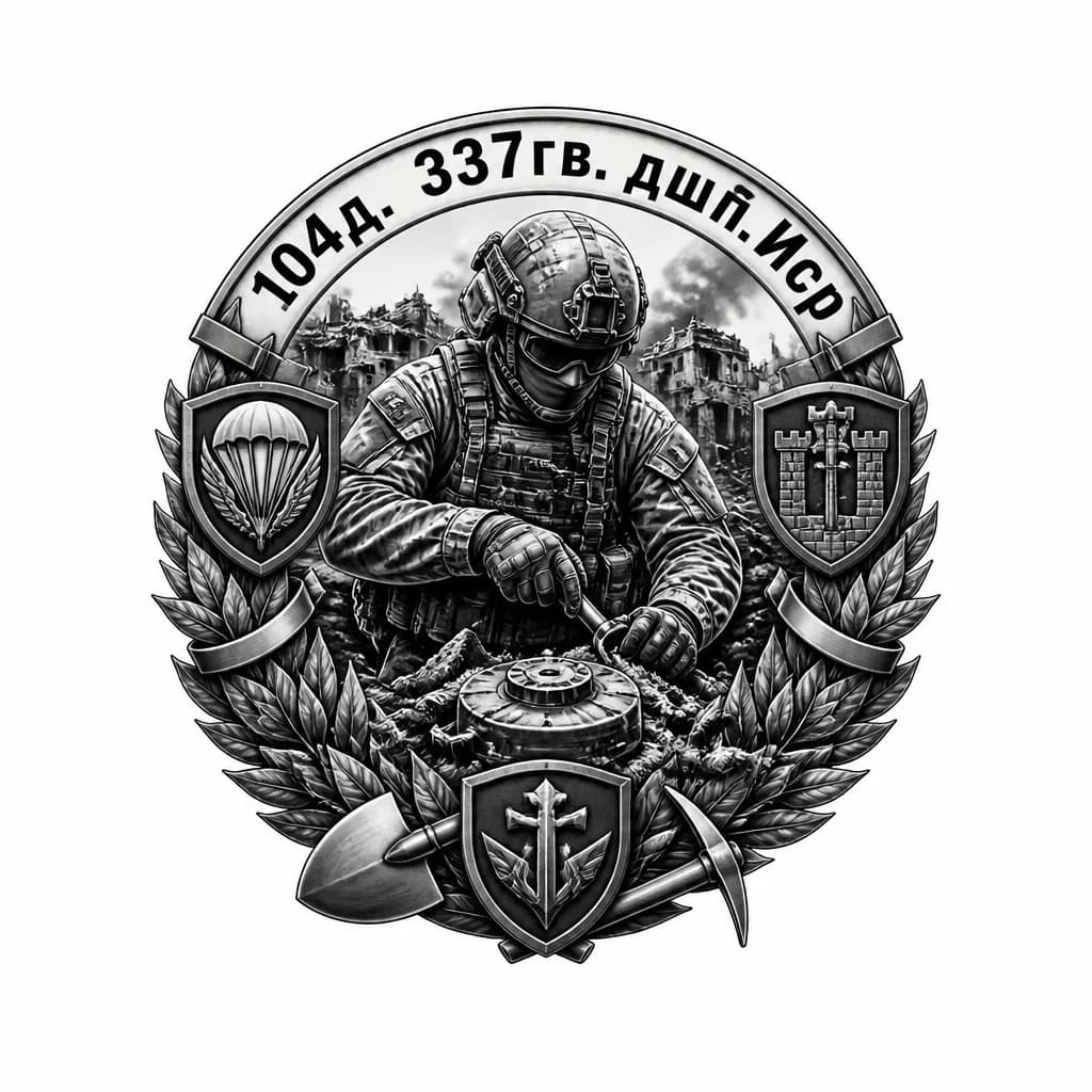 Тату эскиз: Инженерно саперная рота 