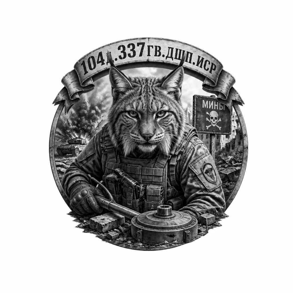 Тату эскиз: Рысь сапёр