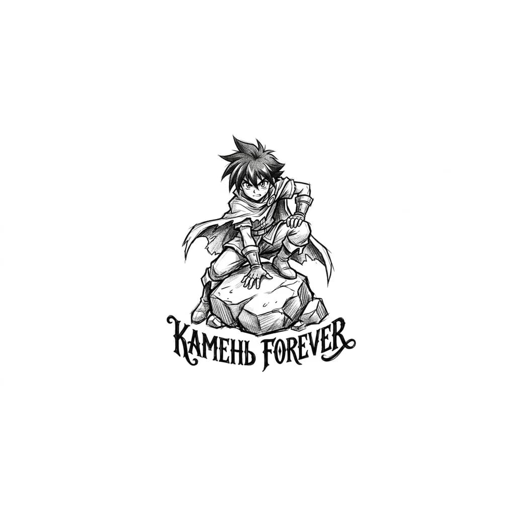 Тату эскиз: Создай эскиз с надписью" камень forever "
И картинкой камня 