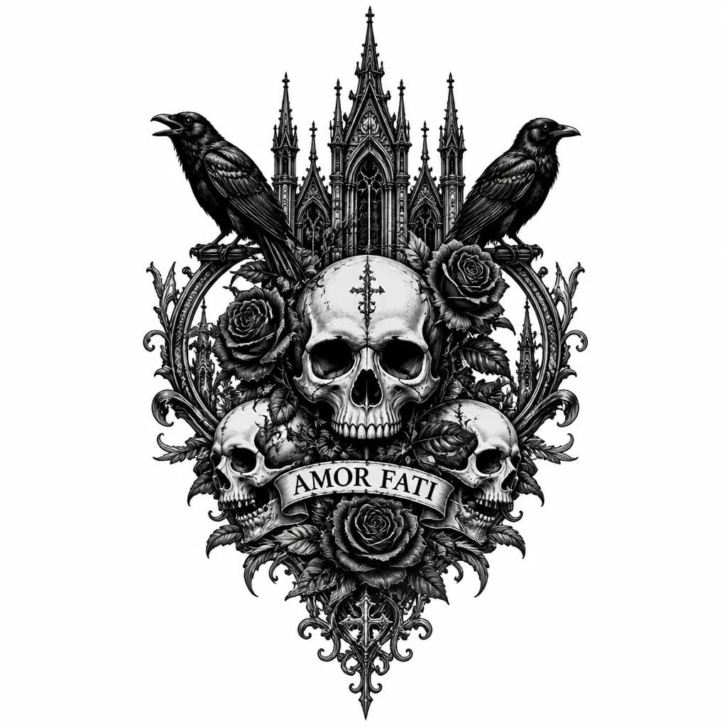 Тату эскиз: Amor Fati