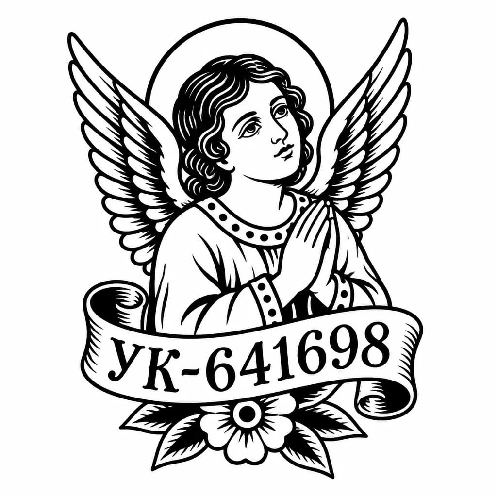Тату эскиз: Ангел 
