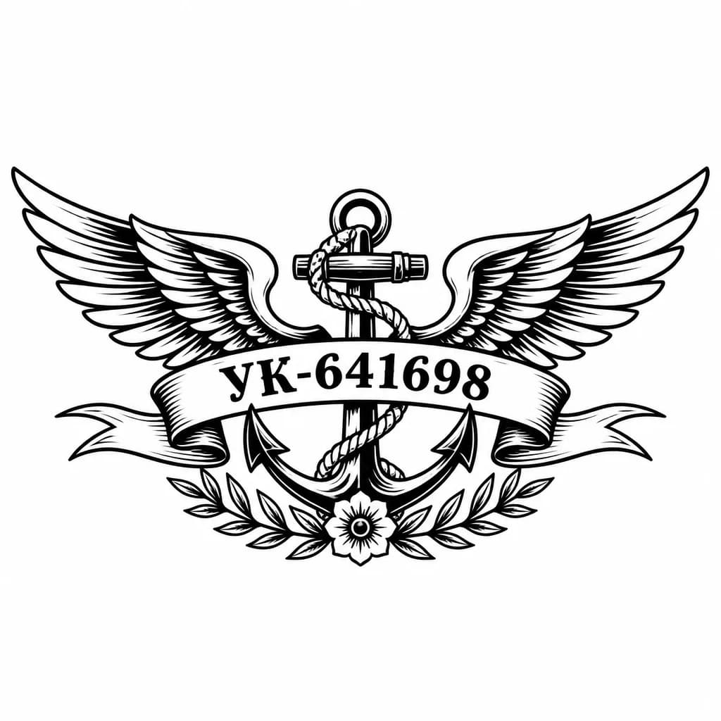 Тату эскиз: Красивое мужское тату, минималистичное. с номером УК-641698
Добавь крылья ангела или другие рисунки
