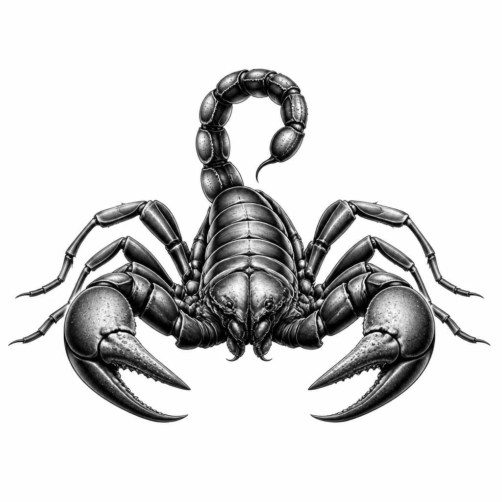 Тату эскиз: Скорпион 
