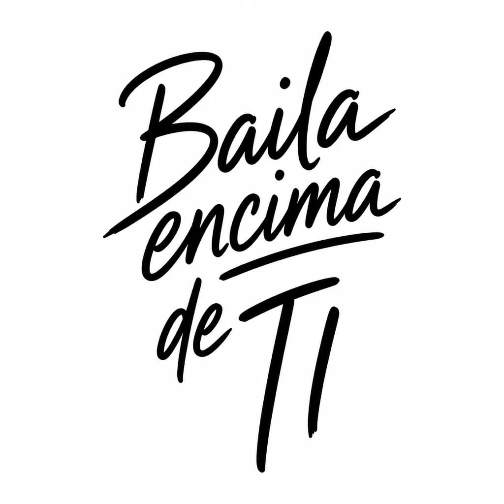 Тату эскиз: Font: Baila encima de TI (casual handwritten)