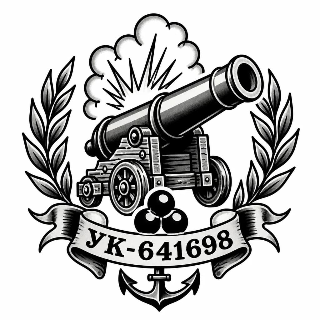 Тату эскиз: Артилерия