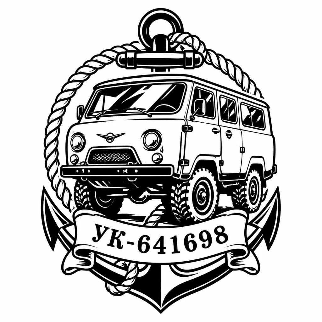 Тату эскиз:  Уаз