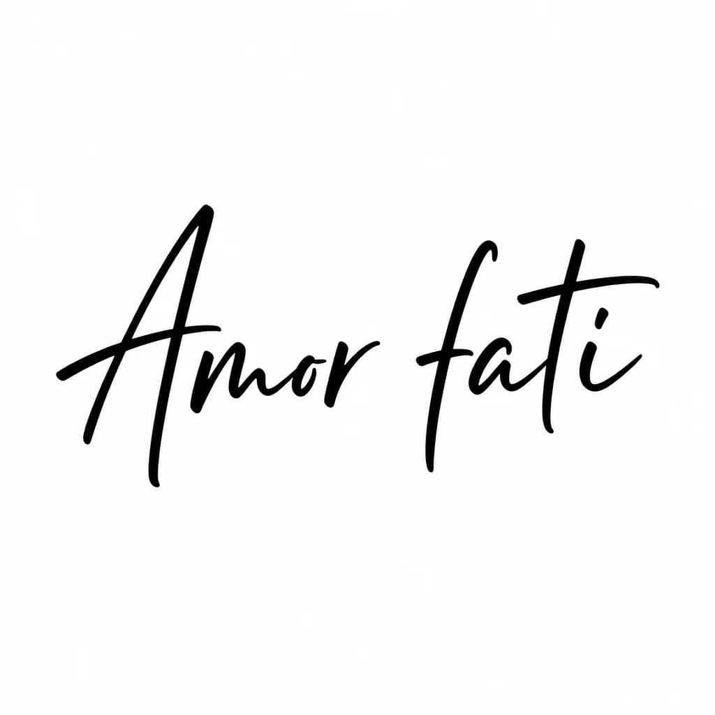 Тату эскиз: Font: Amor fati (casual handwritten)