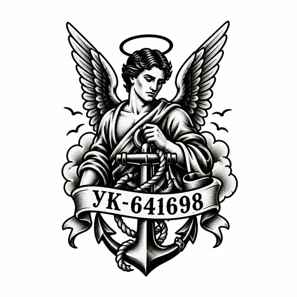 Тату эскиз: Ангел