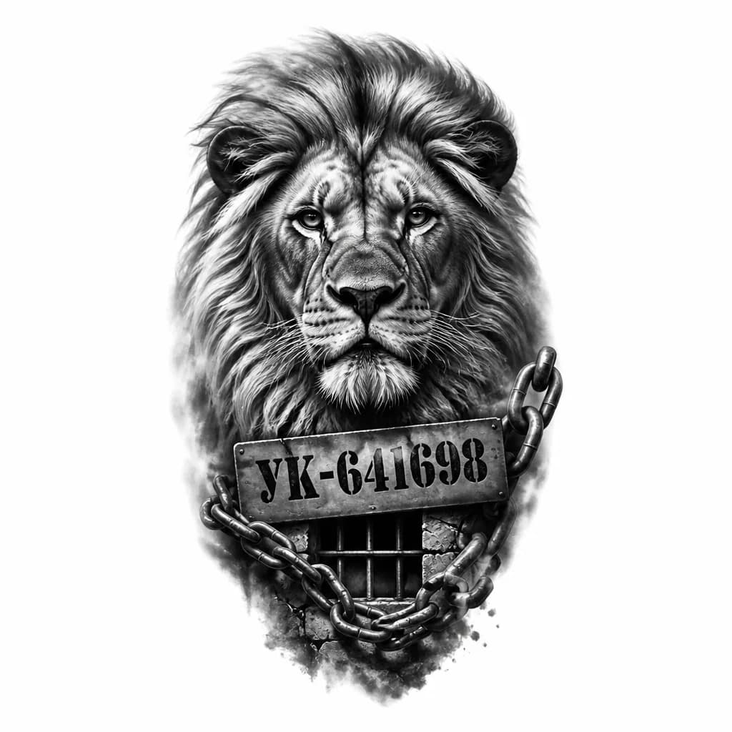Тату эскиз: Лев
