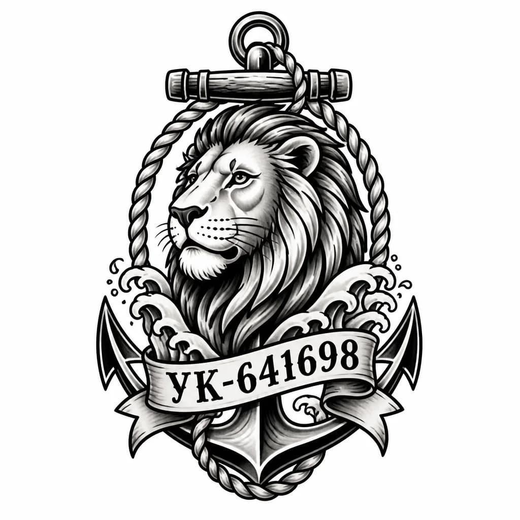 Тату эскиз: Лев