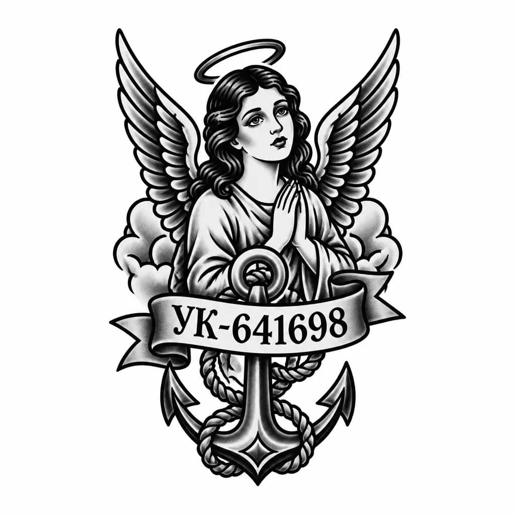 Тату эскиз: Ангел 